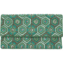 Load image into Gallery viewer, Turquoise Beaded Clutch