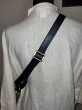 Load image into Gallery viewer, Navy Genuine leather sling pack