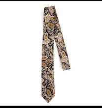 Load image into Gallery viewer, Black Paisley Necktie (Slim Type)