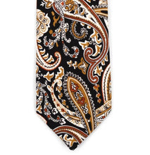 Load image into Gallery viewer, Black Paisley Necktie (Slim Type)
