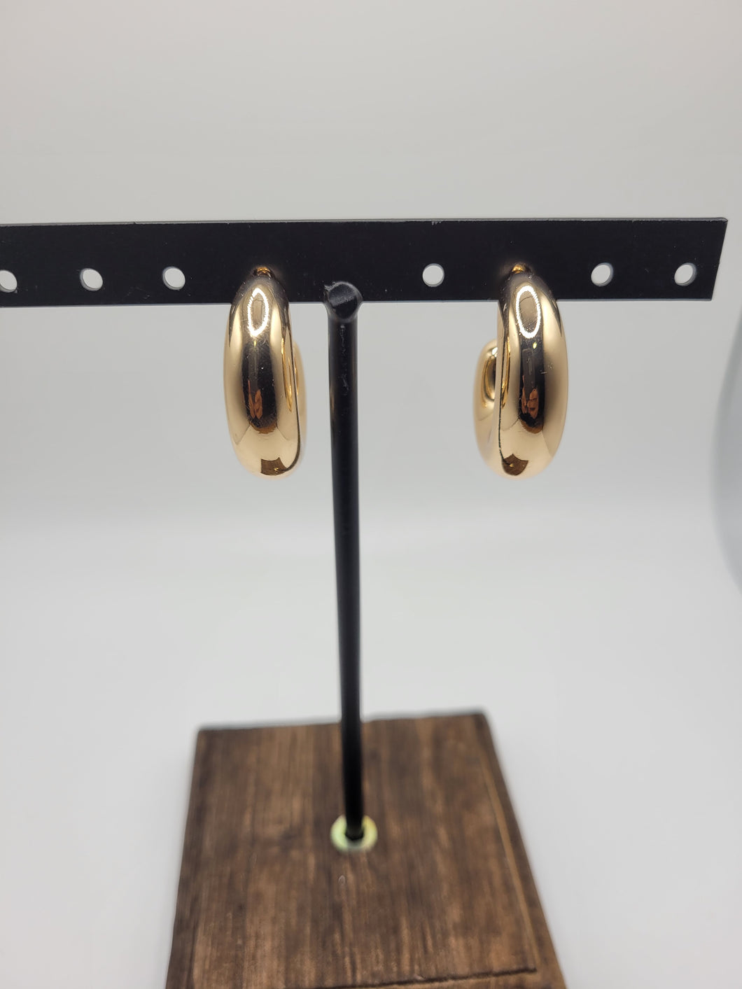 Gold Cresent Moon Earrings