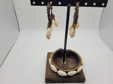 Load image into Gallery viewer, Cowry Shell Hoop Earrings
