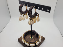 Load image into Gallery viewer, Cowry Shell Hoop Earrings
