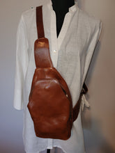 Load image into Gallery viewer, Genuine leather Sling pack Color: Tan Brown
