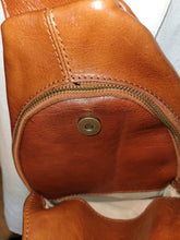 Load image into Gallery viewer, Genuine leather Sling pack Color: Tan Brown
