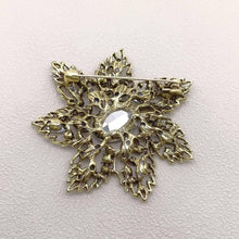 Load image into Gallery viewer, Rhinestones &amp; Glass Vintage Flower Brooch
