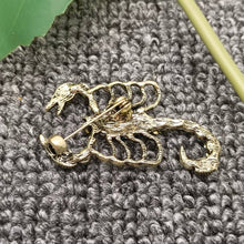 Load image into Gallery viewer, Blue Cubic Zirconia Scorpion Brooch
