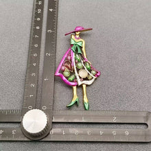 Load image into Gallery viewer, Fashionista Girl Brooch

