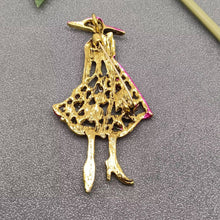 Load image into Gallery viewer, Fashionista Girl Brooch
