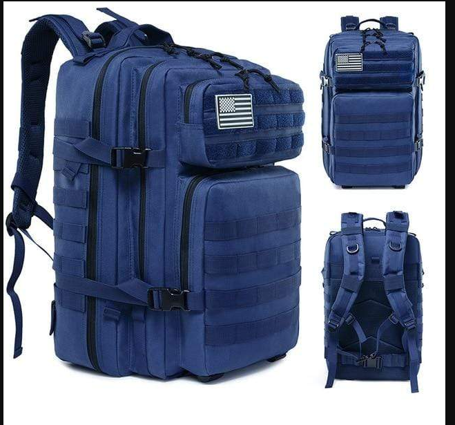 Military Molle System 45L tactical backpack Color: Navy Blue