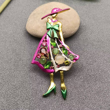 Load image into Gallery viewer, Fashionista Girl Brooch
