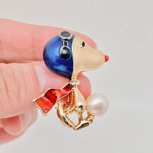 Load image into Gallery viewer, Dog Pilot Brooch
