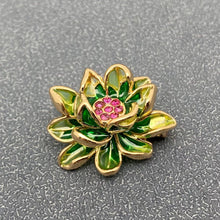Load image into Gallery viewer, Green Lotus Brooch
