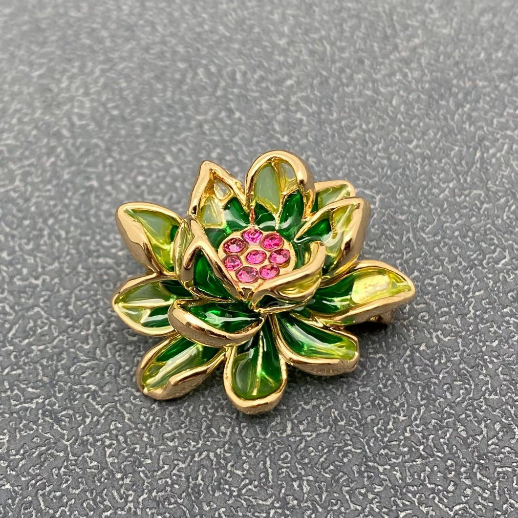 Green Lotus Brooch