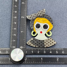 Load image into Gallery viewer, Polka Dot Lady Brooch
