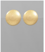 Load image into Gallery viewer, Gold Dome Clip On Earrings
