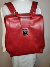 Load image into Gallery viewer, Red Genuine leather Doctor Backpack
