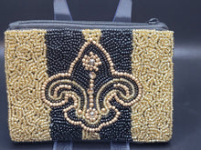 Load image into Gallery viewer, Fleur De Lis Beaded Coin Pouch
