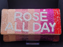 Load image into Gallery viewer, Rosé All Day Hand Beaded Clutch
