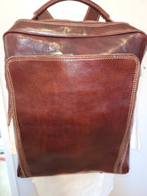 Load image into Gallery viewer, Brown Leather Backpack

