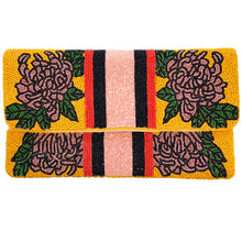 Load image into Gallery viewer, Yellow FLORALS BEADED CLUTCH
