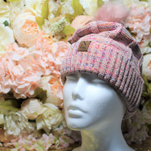 Load image into Gallery viewer, Women&#39;s Beanie with Pom Pink
