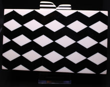 Load image into Gallery viewer, Wood Box Diamond Bag Black and White
