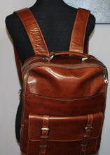 Load image into Gallery viewer, Leather Backpack with Front Pocket
