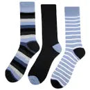 Men's Blue Sock Trio