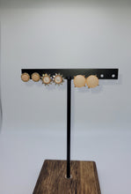 Load image into Gallery viewer, Gold and Blush Earring Trio Set
