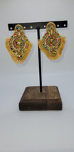 Load image into Gallery viewer, Gold Multicolored Beaded Earrings
